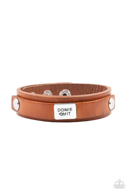 Paparazzi Urban Bracelet - Dont Quit Now - Brown