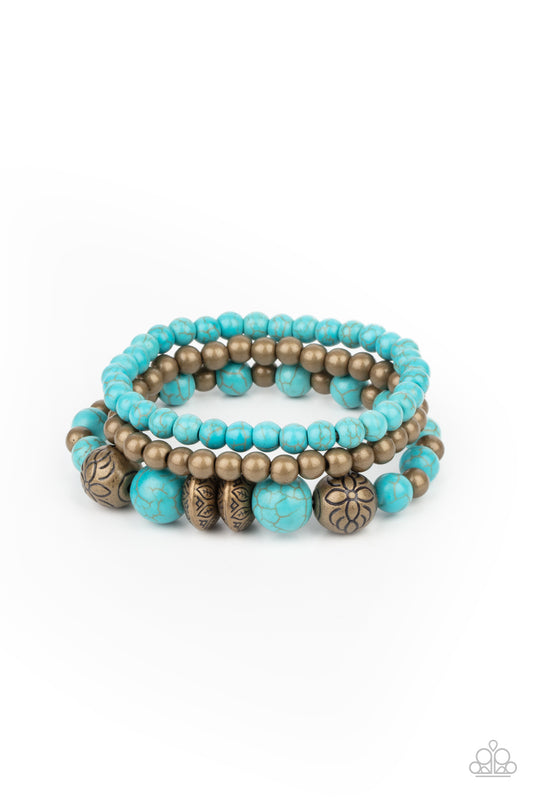 Paparazzi Bracelet - Desert Blossom - Brass