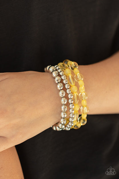 Paparazzi Bracelet - Delightfully Disco - Yellow