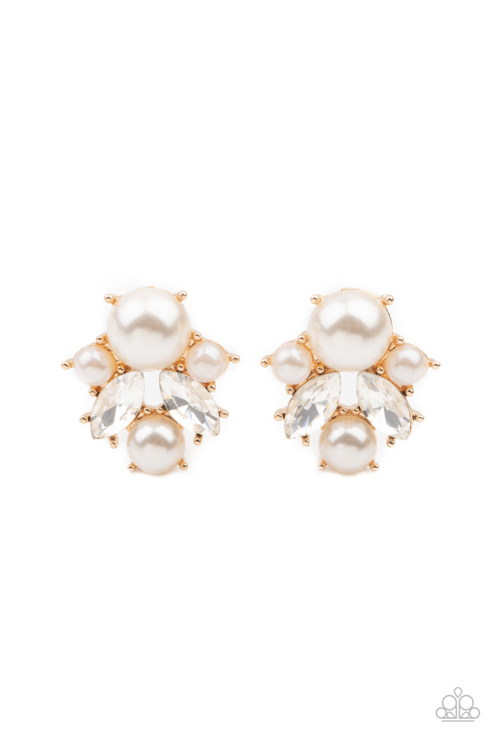 Paparazzi Earrings - Royal Reverie - Gold