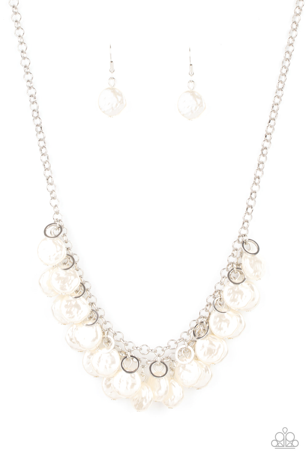 Paparazzi Necklace - BEACHFRONT and Center - White