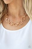 Paparazzi Necklace - HAUTE-ly Contested - Gold