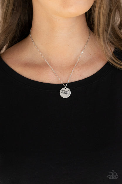 Paparazzi Necklace - Choose Faith - Silver