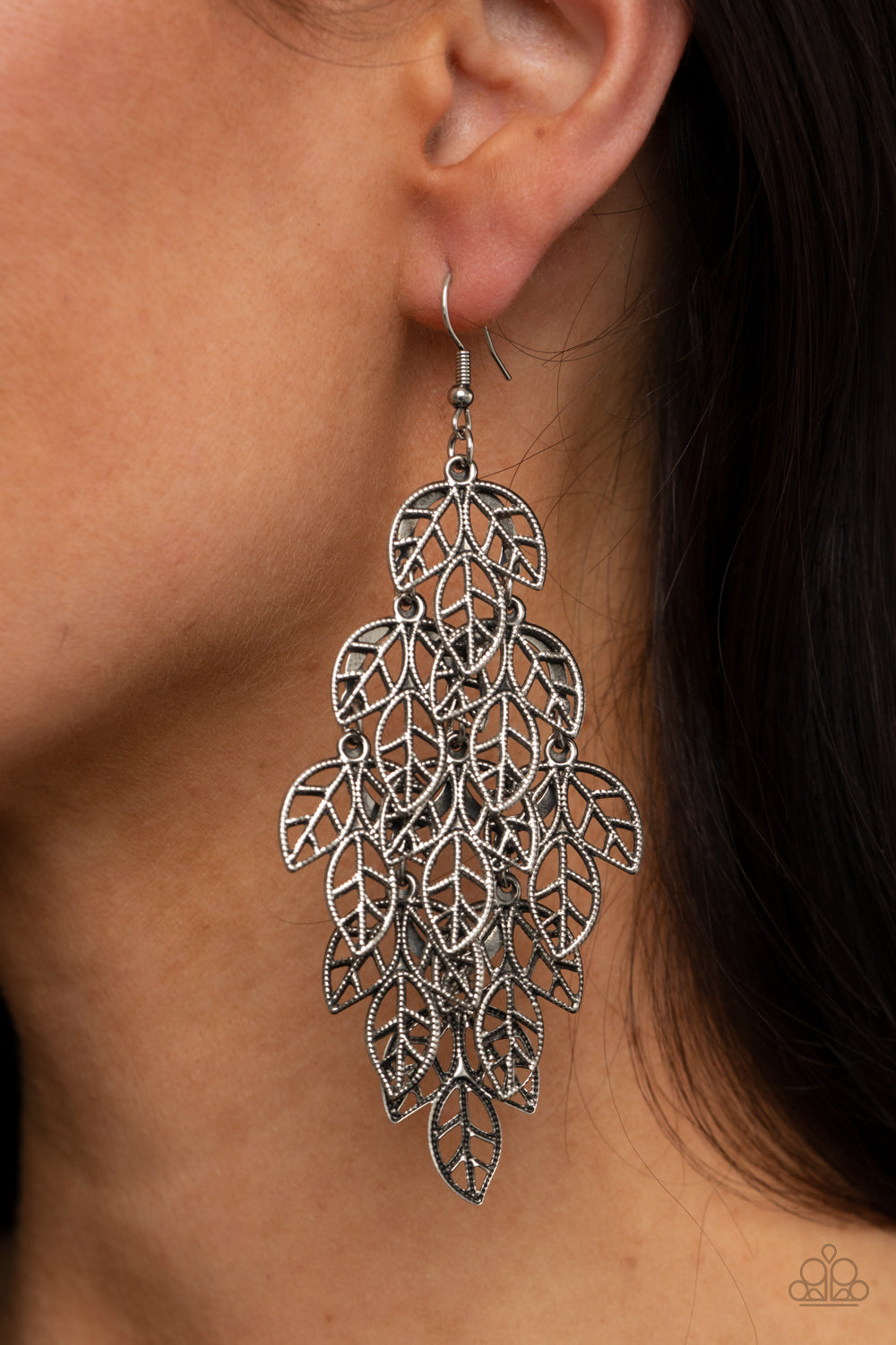 Paparazzi Earrings - The Shakedown - Silver