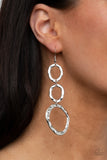 Paparazzi Earrings - So OVAL It! - Silver