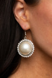 Paparazzi Earrings - Esteemed Elegance - White