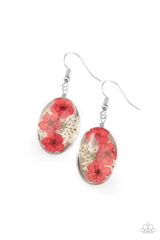 Paparazzi Earrings - Encased Enchantment - Pink