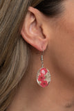 Paparazzi Earrings - Encased Enchantment - Pink