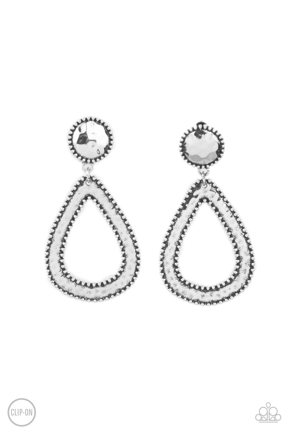 Paparazzi Earrings - Beyond The Borders - Silver