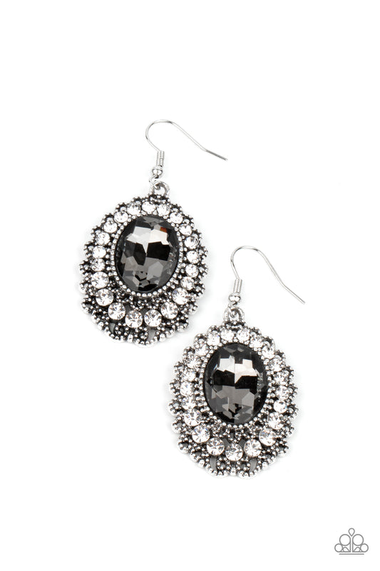 Paparazzi Earrings - Glacial Gardens - Silver