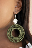 Paparazzi Earrings - Total Basket Case - Green