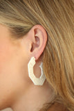 Paparazzi Earrings - Fabulously Fiesta - White
