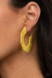 Paparazzi Earrings - Fabulously Fiesta - Yellow