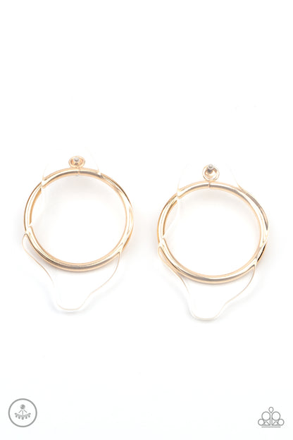 Paparazzi Earrings - Clear The Way! - Gold