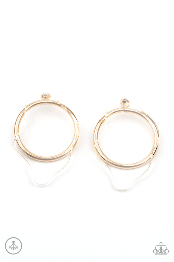 Paparazzi Earrings - Clear The Way! - Gold
