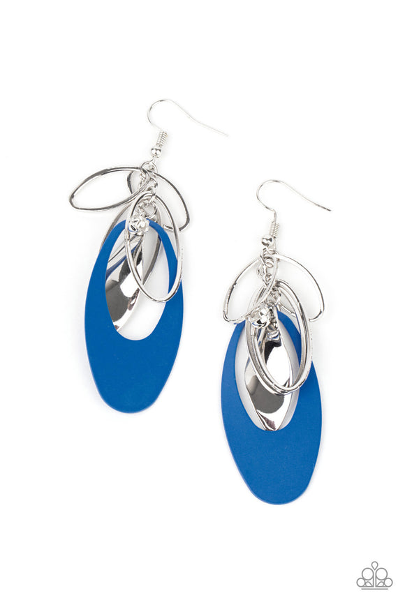 Paparazzi Earrings - Ambitious Allure - Blue
