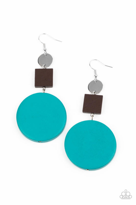 Paparazzi Earrings - Modern Materials - Blue