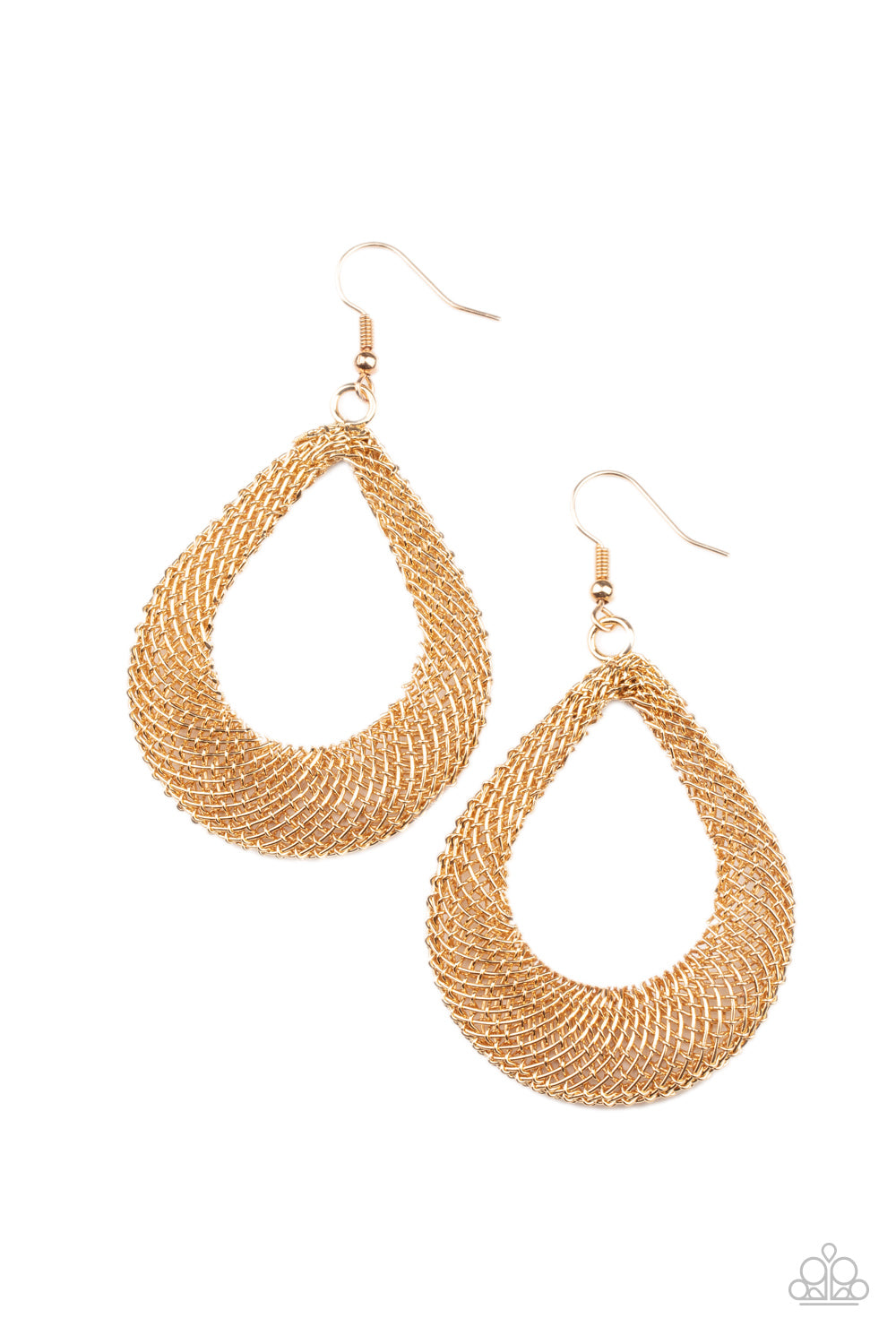 Paparazzi Earrings - A Hot MESH - Gold