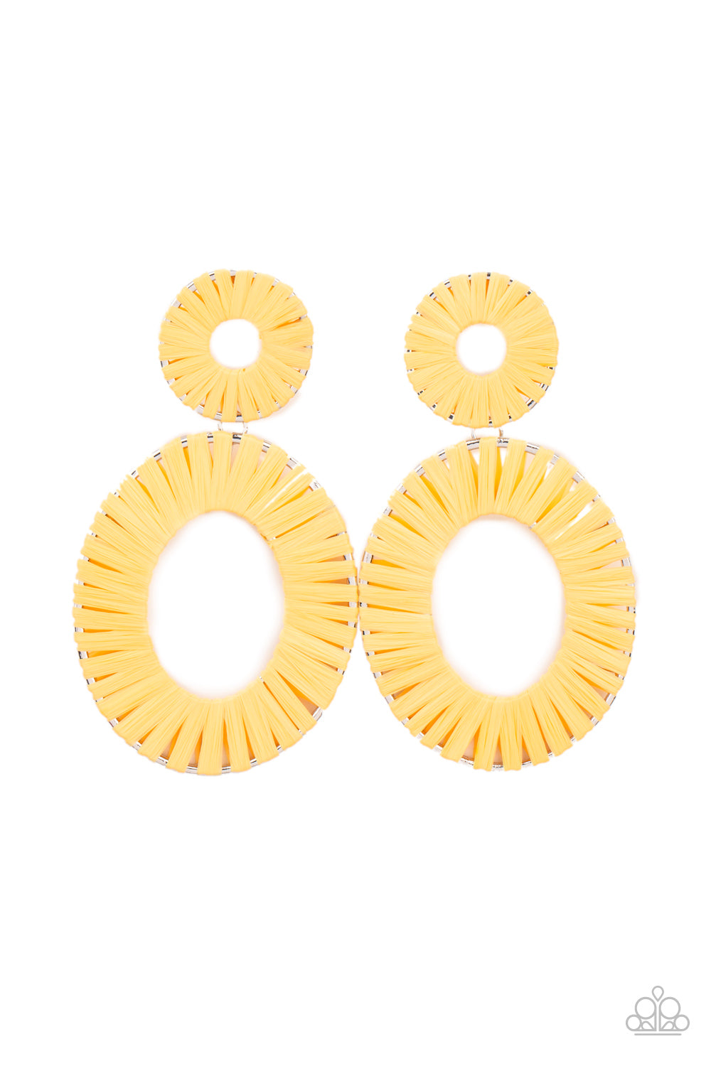 Paparazzi Earrings - Foxy Flamenco - Yellow