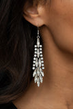 Paparazzi Earrings - Crown Heiress - White