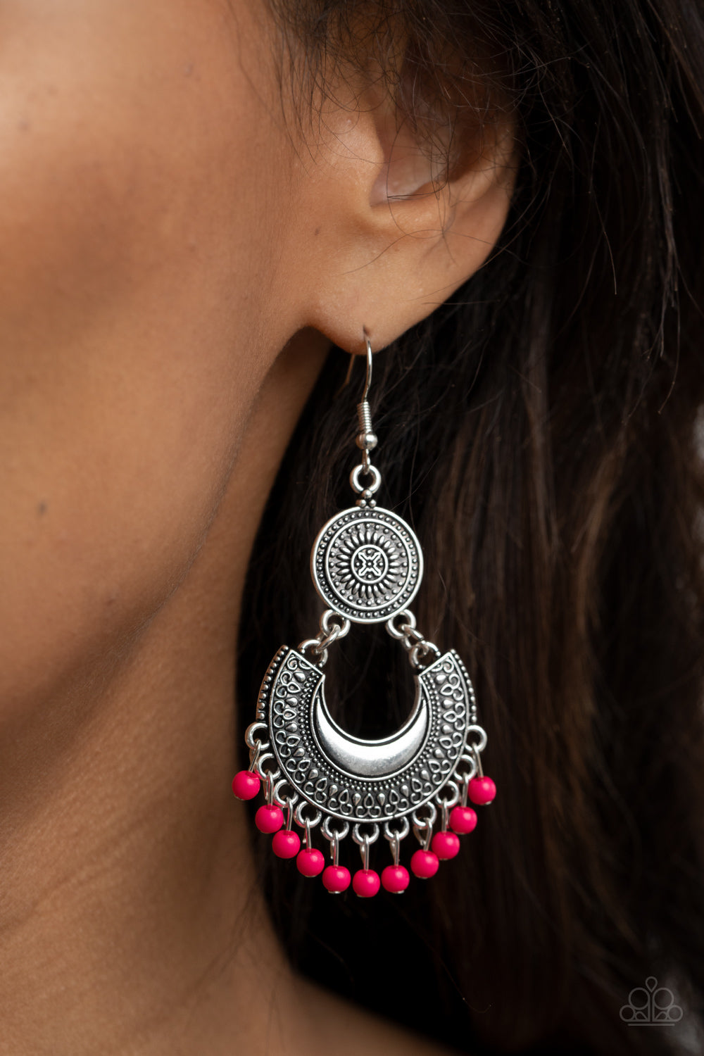 Paparazzi Earrings - Yes I CANCUN - Pink