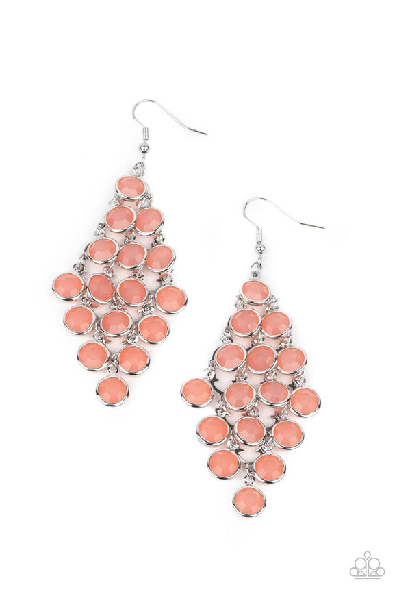 Paparazzi Earrings - With All DEW Respect - Orange