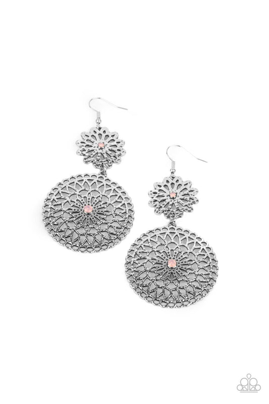 Paparazzi Earrings - Garden Mantra - Pink