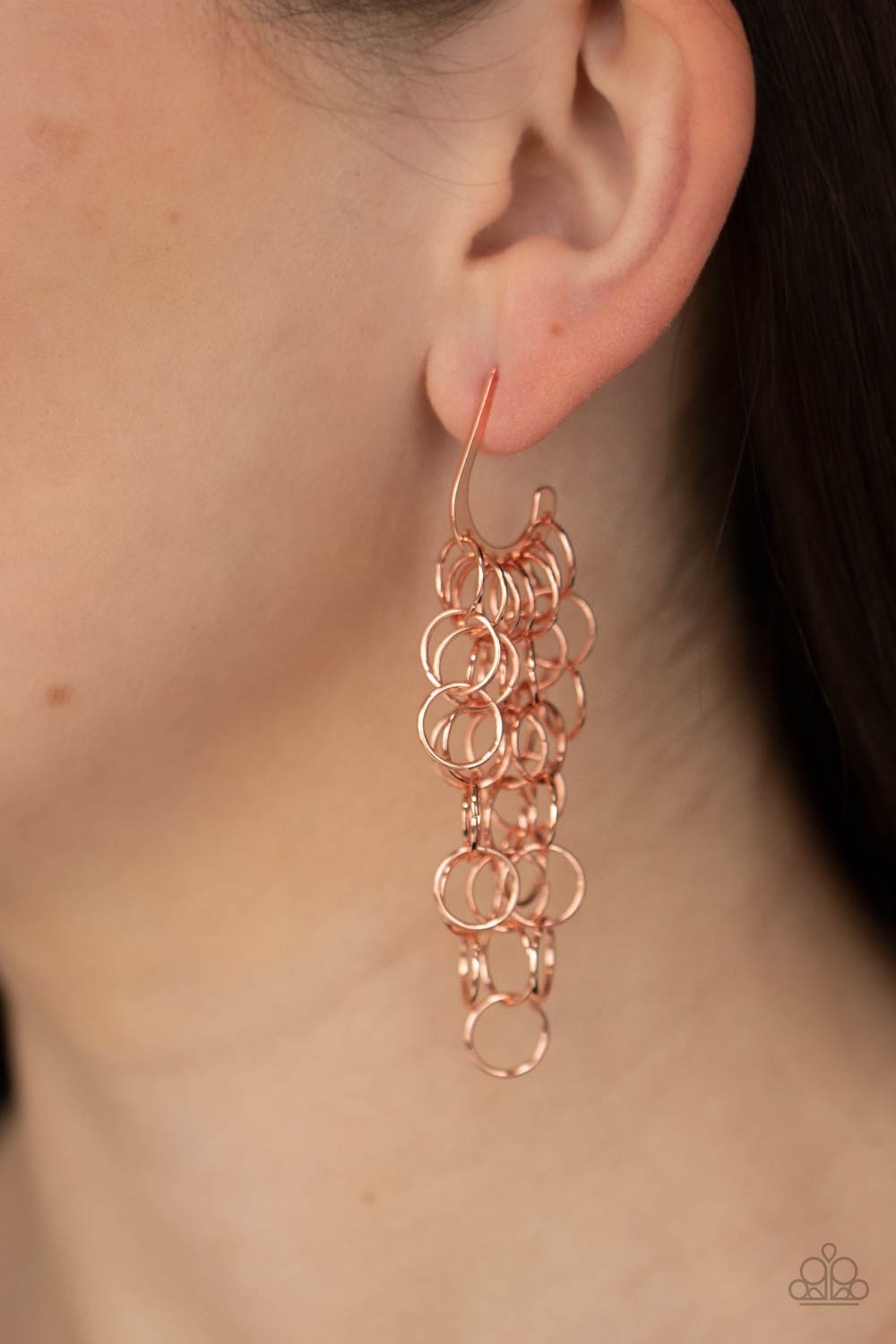 Paparazzi Earrings - Long Live The Rebels - Copper