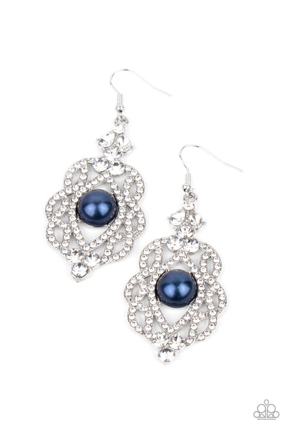 Paparazzi Earrings - Rhinestone Renaissance - Blue