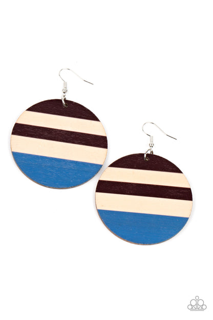 Paparazzi Earrings - Yacht Party - Blue