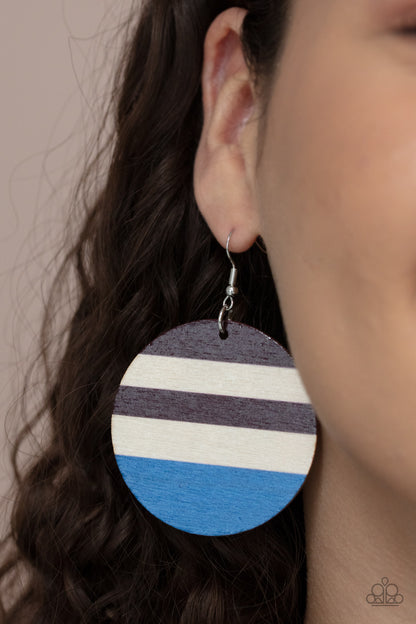 Paparazzi Earrings - Yacht Party - Blue