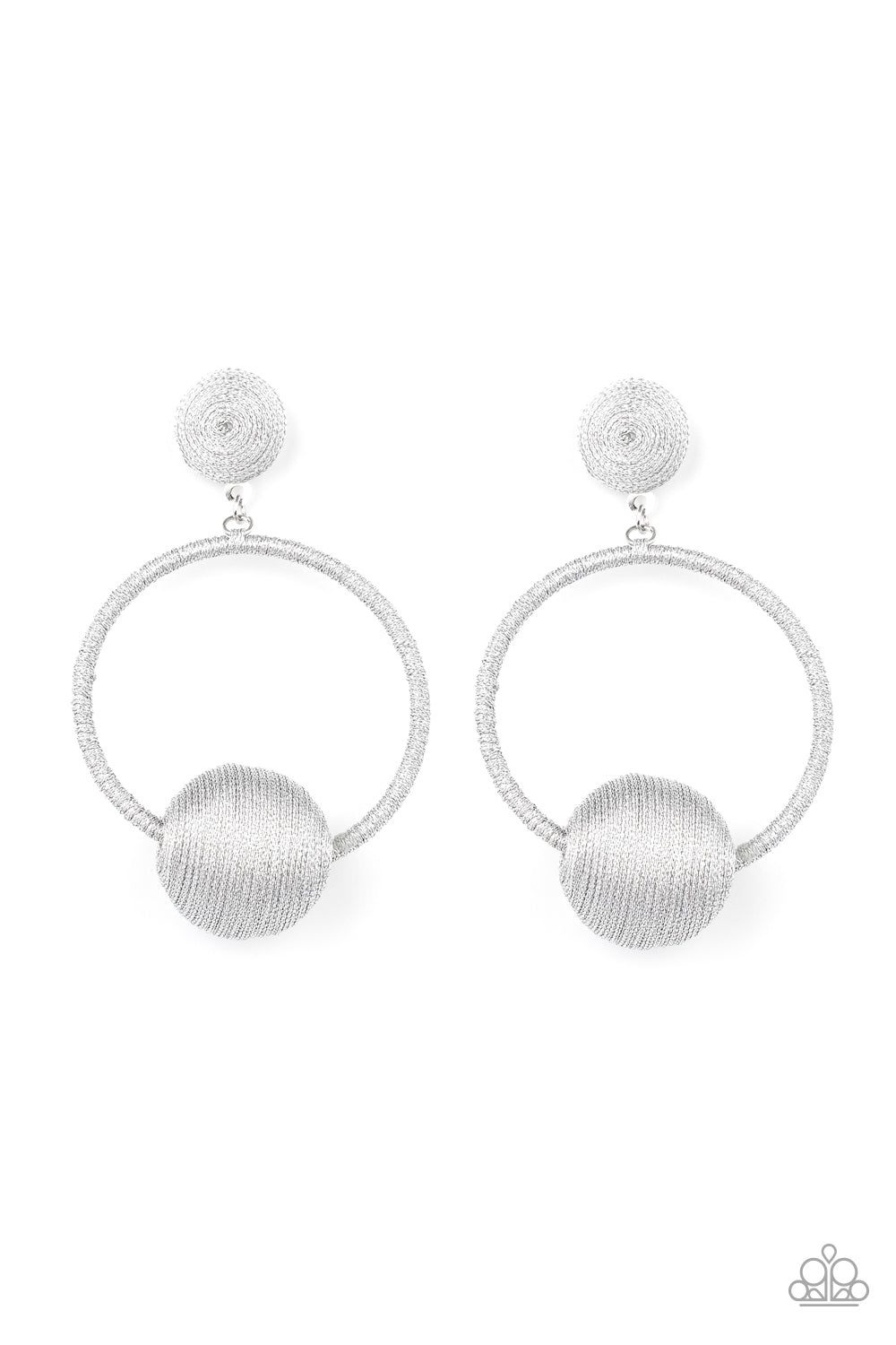 Paparazzi Earrings - Social Sphere - Silver