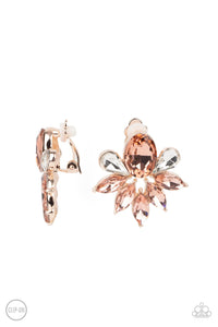 Paparazzi Earrings - Fearless Finesse - Rose Gold