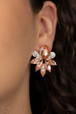 Paparazzi Earrings - Fearless Finesse - Rose Gold