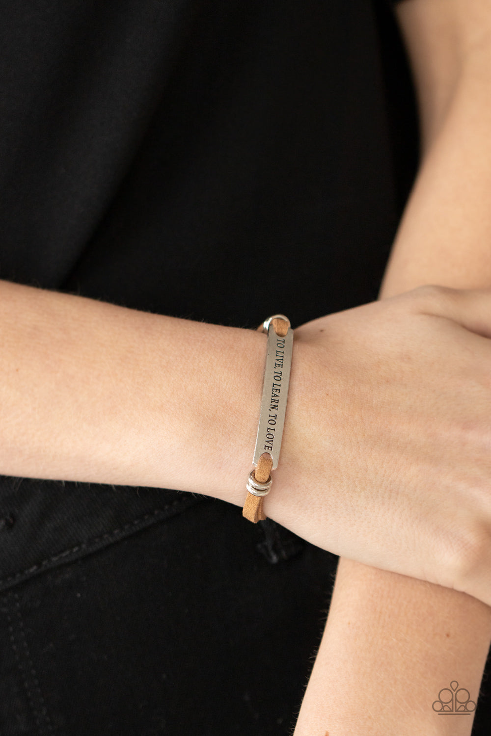 Paparazzi Bracelet - To Live, To Learn, To Love - Brown