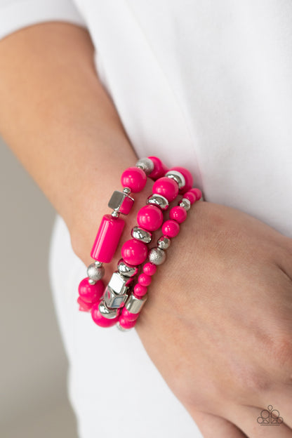 Paparazzi Bracelet - Perfectly Prismatic - Pink