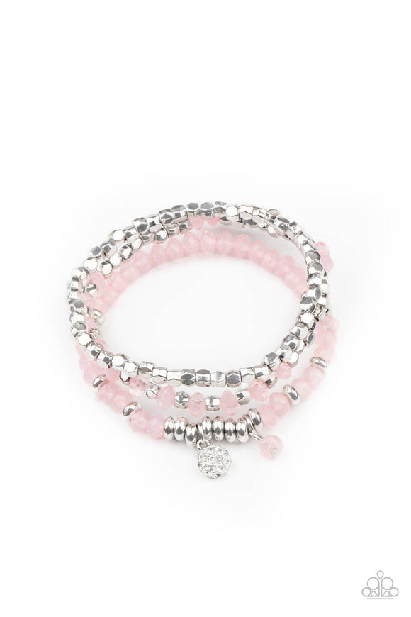 Paparazzi Bracelet - Glacial Glimmer - Pink