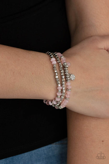 Paparazzi Bracelet - Glacial Glimmer - Pink