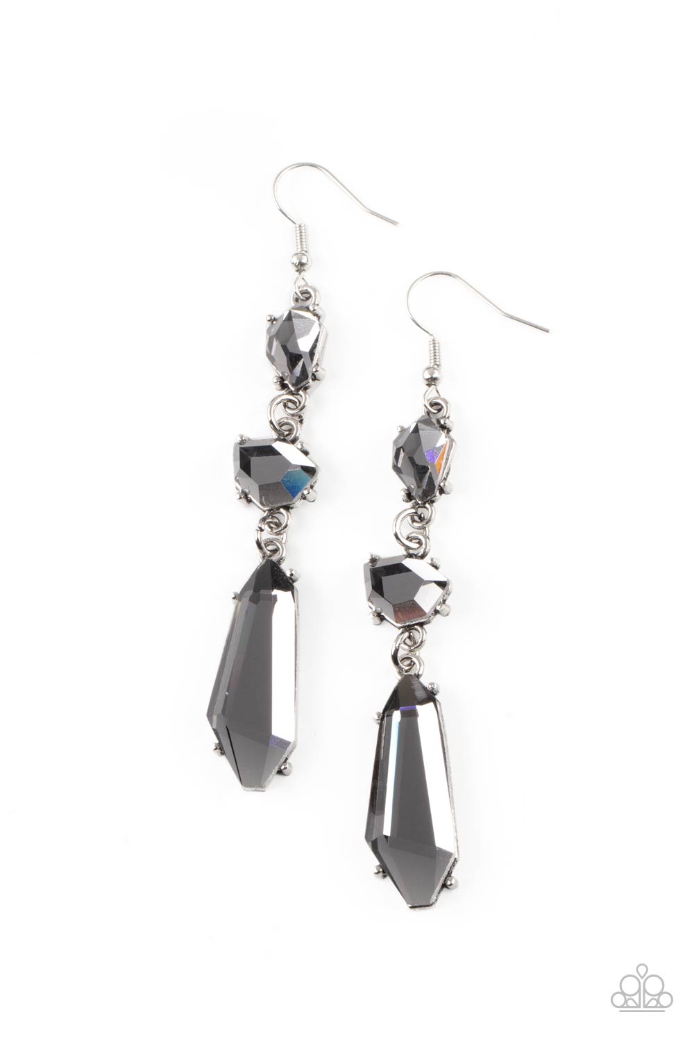 Paparazzi Earrings - Sophisticated Smolder - Silver