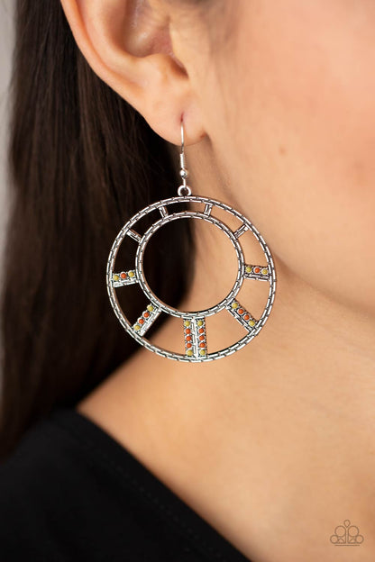 Paparazzi Earrings - Fleek Fortress - Multi