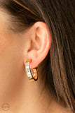 Paparazzi Earrings - Ready, Steady, GLOW - Gold Clip-Ons