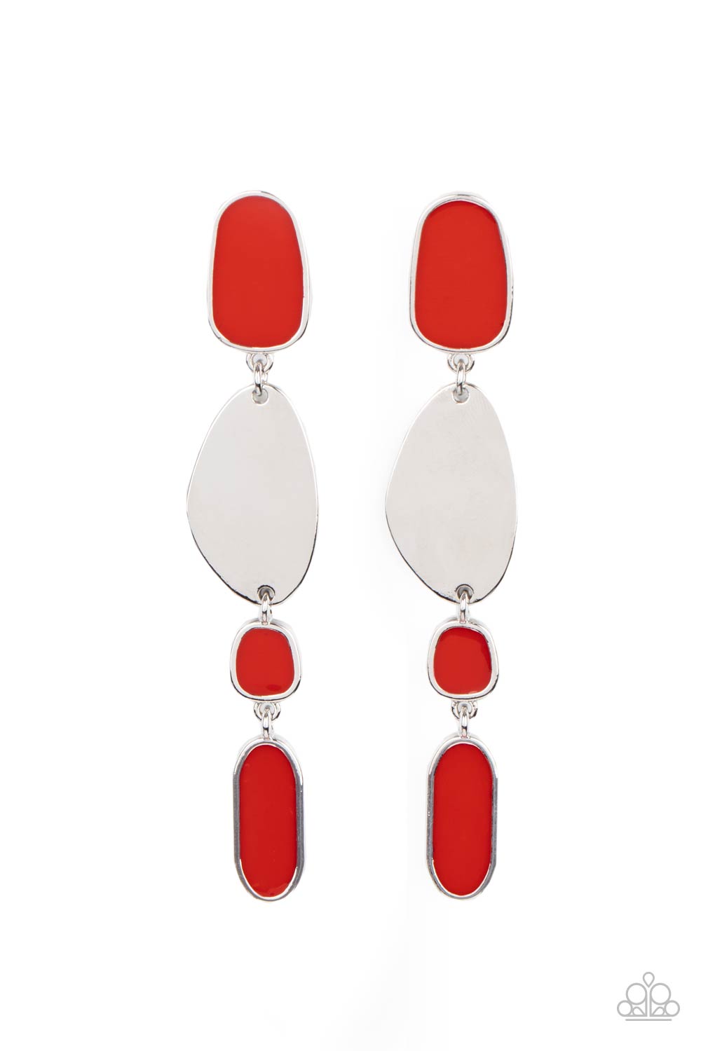 Paparazzi Earrings - Deco By Design - Red