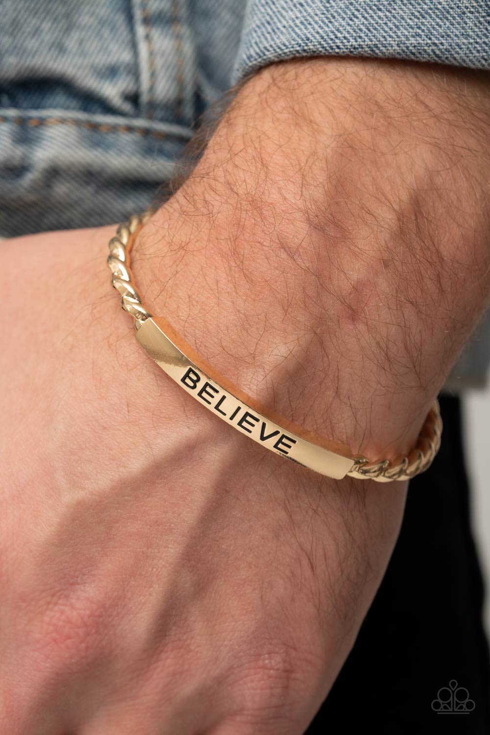 Paparazzi Bracelet - Keep Calm and Believe - Gold