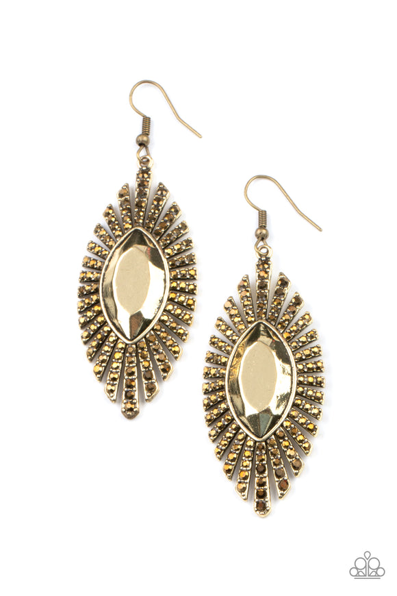 Paparazzi Earrings - Who Is The FIERCEST Of Them All - Brass