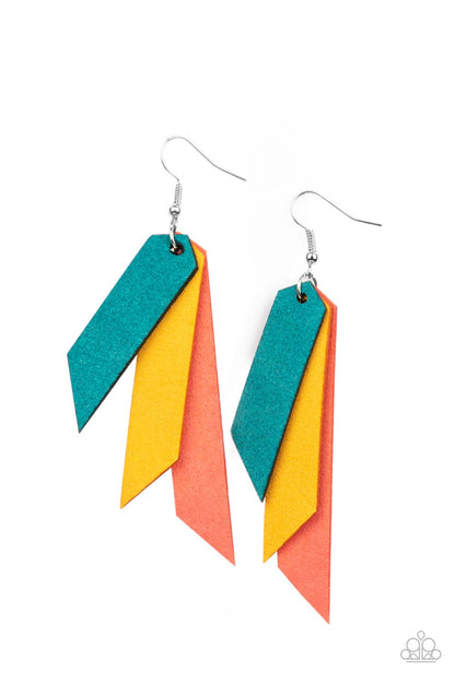 Paparazzi Earrings - Suede Shade - Multi