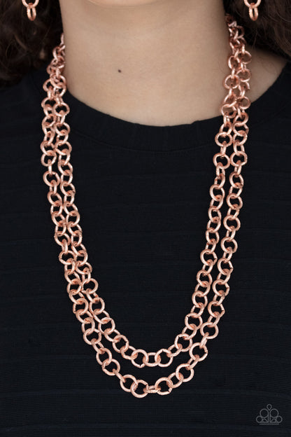 Paparazzi Necklace - Grunge Goals - Copper