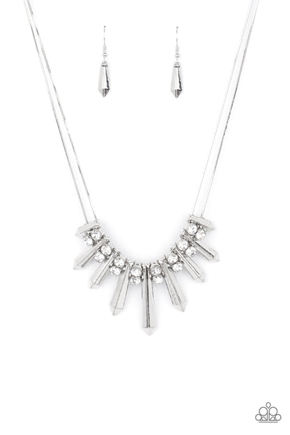 Paparazzi Necklace - Dangerous Dazzle - White