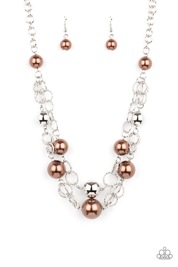 Paparazzi Necklace - New Age Knockout - Brown