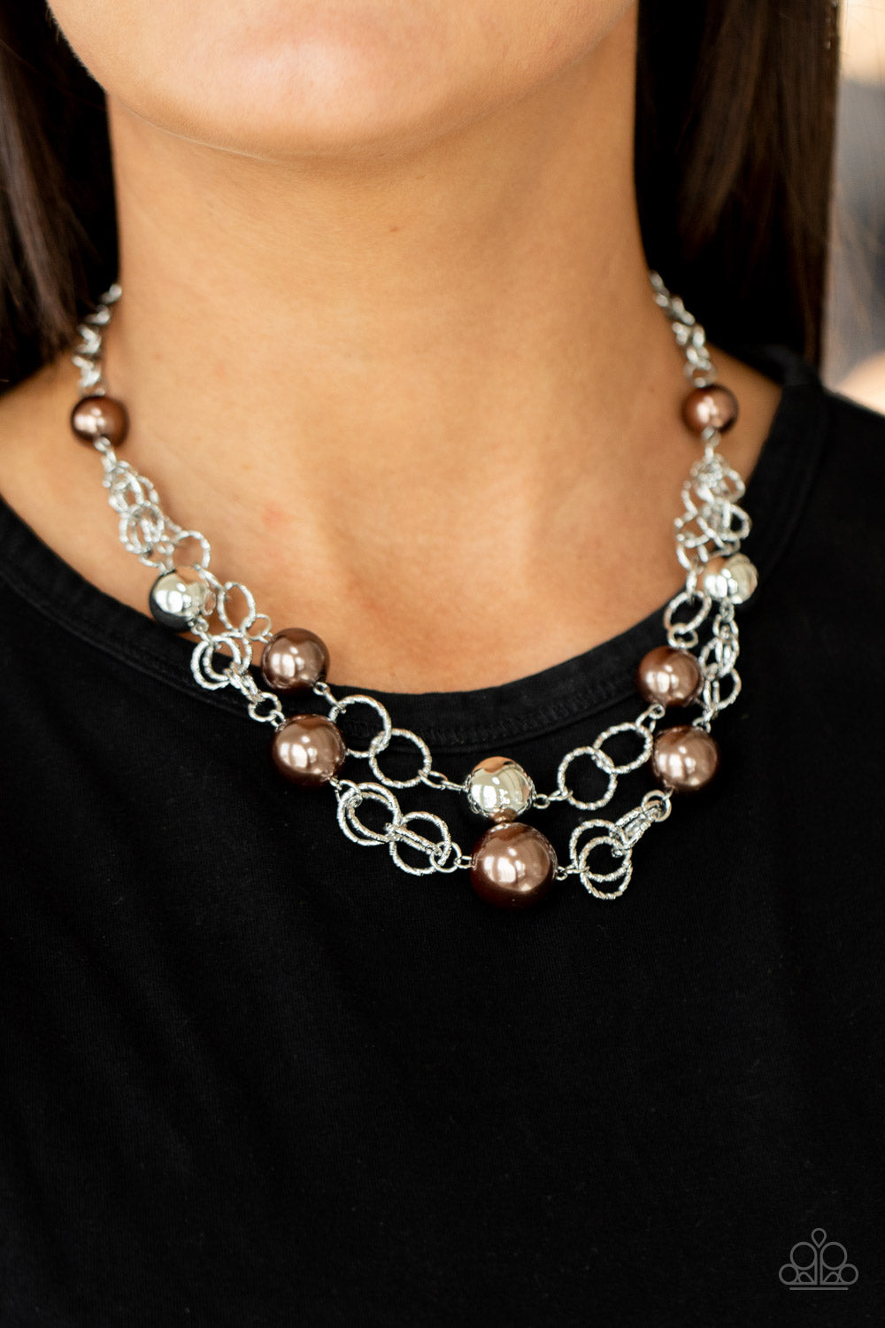 Paparazzi Necklace - New Age Knockout - Brown