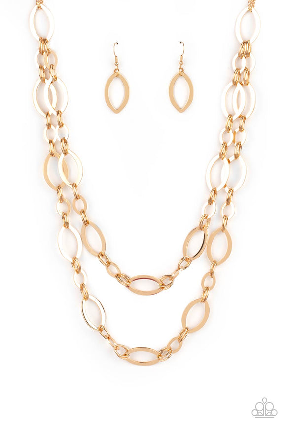 Paparazzi Necklace - The OVAL-achiever - Gold